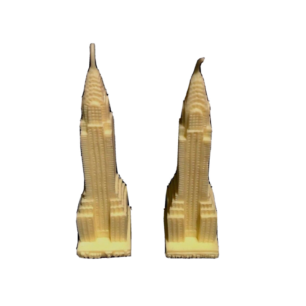 NYC Chrysler Building Candles Landmark Skyscraper Big Apple Architect Set of 2